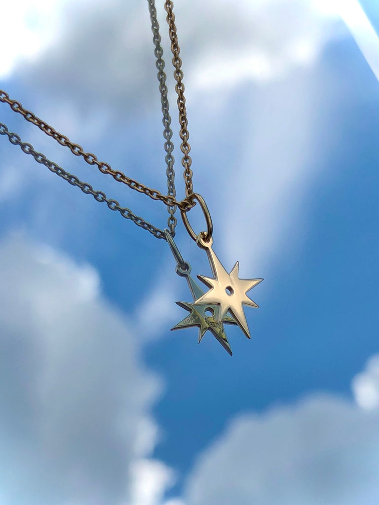 North Star Necklace. Gold